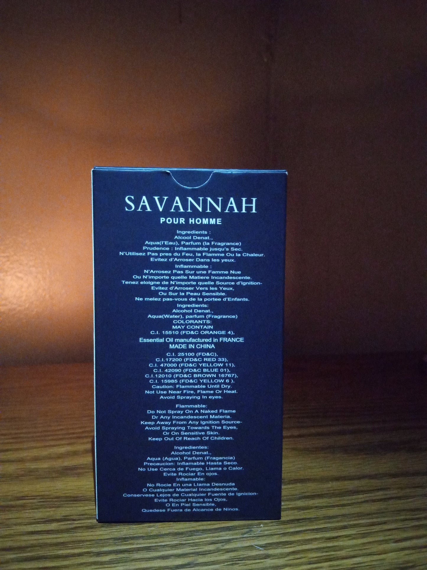 Savannah Spray Colônia Eau de Parfum para homens